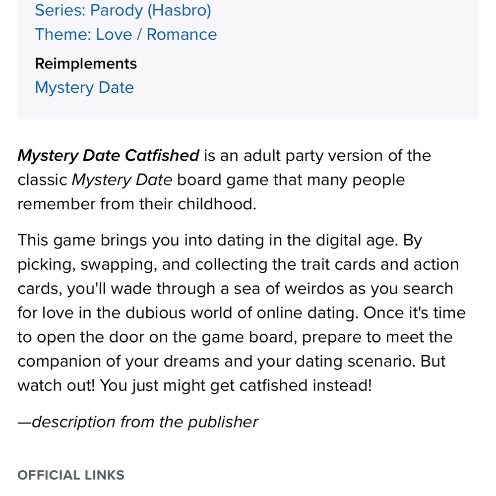 Mystery Date Catfished Game, Sealed NIB, Adult Version of the Original Game - Picture 5 of 5